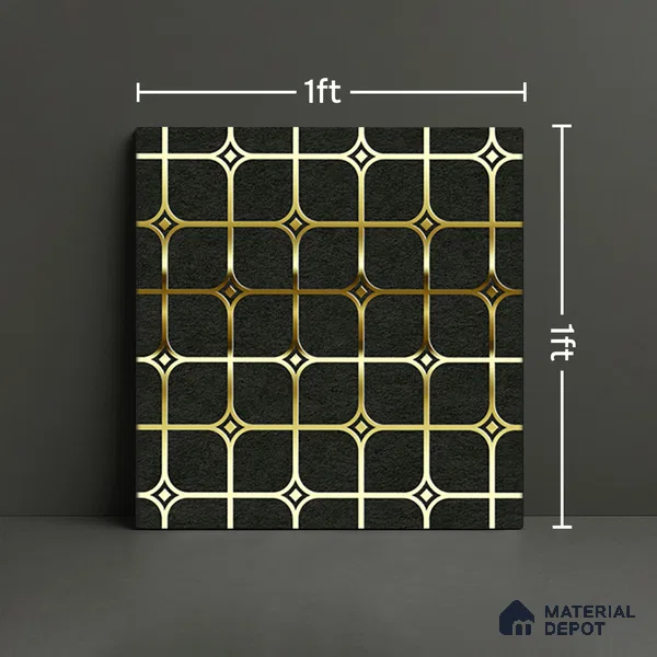Highlighter Tiles  Tile TL 07252 Plana 8016 GLM (Gold) 1 ft x 1 ft Ceramic Matte Finish - 9 mm  | 2 mm Spacer is Mandatory (Sample)